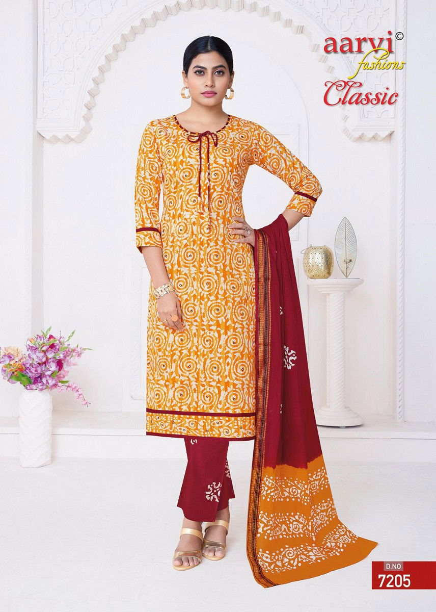 Aarvi Fashion Classic Vol 5 Battik Printed Readymade Dress